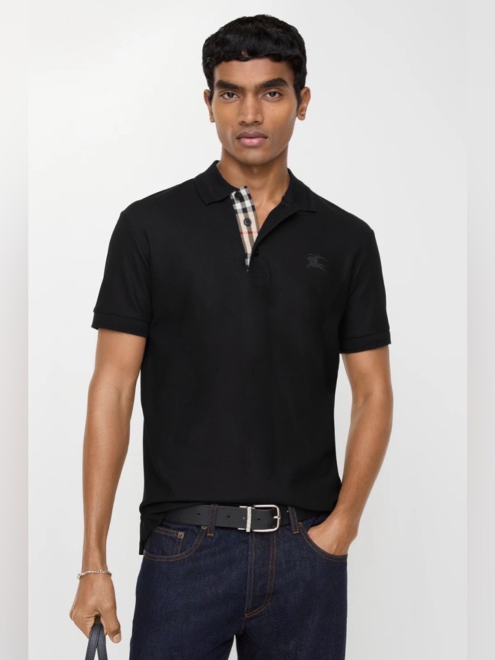 Authentic Burberry Black Men’s Polo Jerseywear Medium